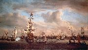 Willem Van de Velde The Younger Gouden Leeuw oil painting